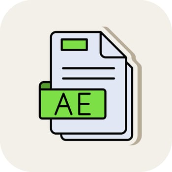 Ae Line Filled White Shadow Icon vector