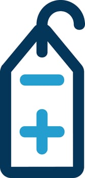 Add tag Line Blue Two Color Icon vector