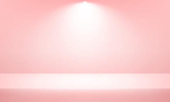 pastel pink studio room background. Empty room with light effect. Template mock up for display of product, Business backdrop. Vector illustration.