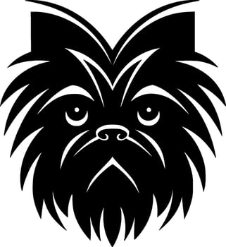 Affenpinscher - Black and White Isolated Icon - Vector illustration