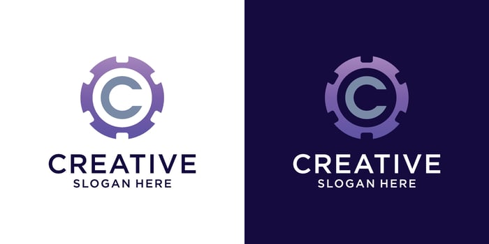Initial letter C technology logo design vector