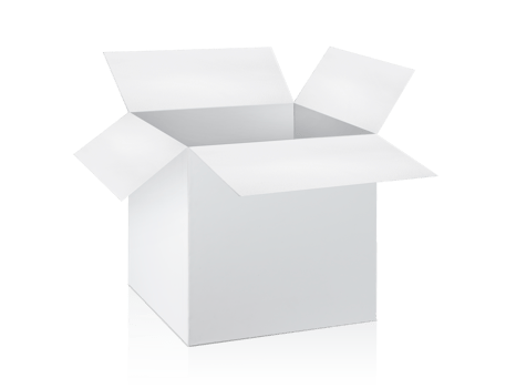 Open Empty Cardboard Box, transparent background png