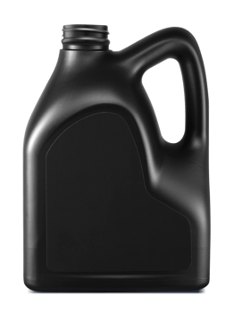 Plastic canister for machine oil, transparent background png