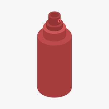 Gas spray bottle isometric illustrated vector