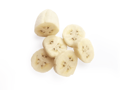 sliced peeled banana, transparent background png