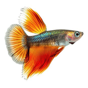 AI generated Guppy fish isoalted on transparent background png