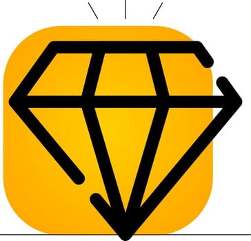 Diamond Creative Icon Design vector