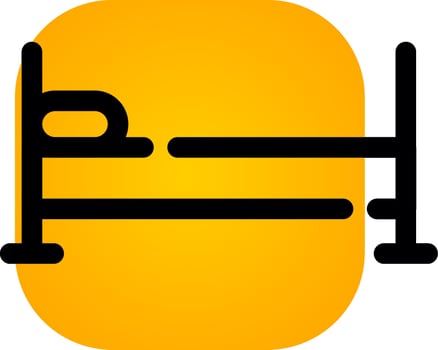 Single Bed Creative Icon Design vector