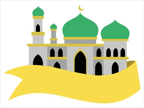 Mosque Eid Al Fitr Background vector