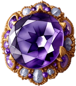 AI generated Mineral Amethyst purple color png