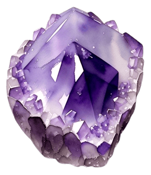 AI generated Mineral Amethyst purple color png