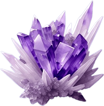 AI generated Mineral Amethyst purple color png
