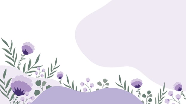 Abstract purple flower background Vector design floral frame