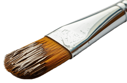 AI generated Paintbrush with White Paint Stroke png