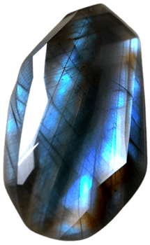 AI generated Mineral Labradorite gray and blue color png