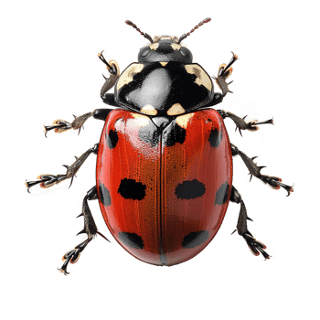 AI generated Ladybug isolated on transparent background png
