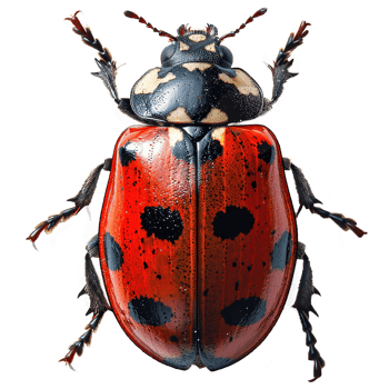 AI generated Ladybug isolated on transparent background png