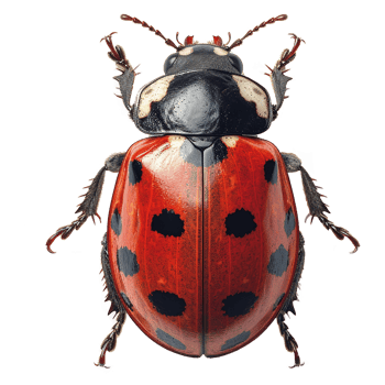 AI generated Ladybug isolated on transparent background png