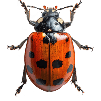 AI generated Ladybug isolated on transparent background png