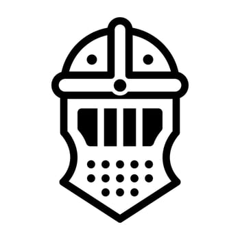 black vector knight icon isolated on white background