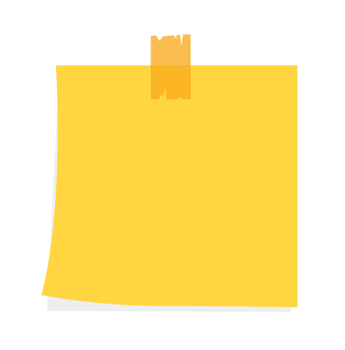 Paper note with sticker png