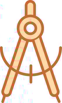 Geometrical Compass Vector Icon