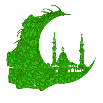 Islamic decoration ornamental for greeting card png