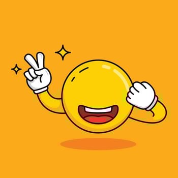 world happiness day illustration with groovy style vector