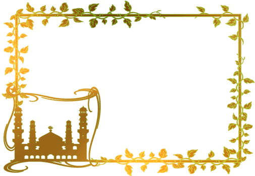 design border frame had Islamic value png