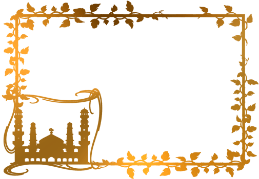 design border frame had Islamic value png
