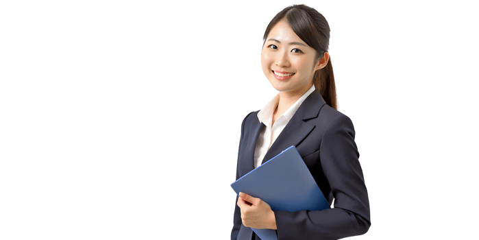 AI generated Elegant Japanese Woman, Beaming in Business Attire png