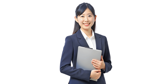 AI generated Smiling, Japanese Woman In Business Attire png
