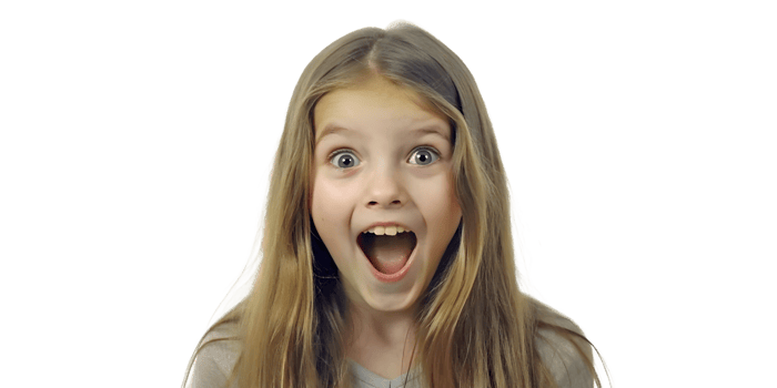 AI generated A Surprised and Joyful Girl Kid png
