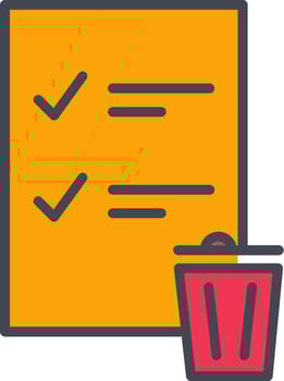 Trash List Vector Icon