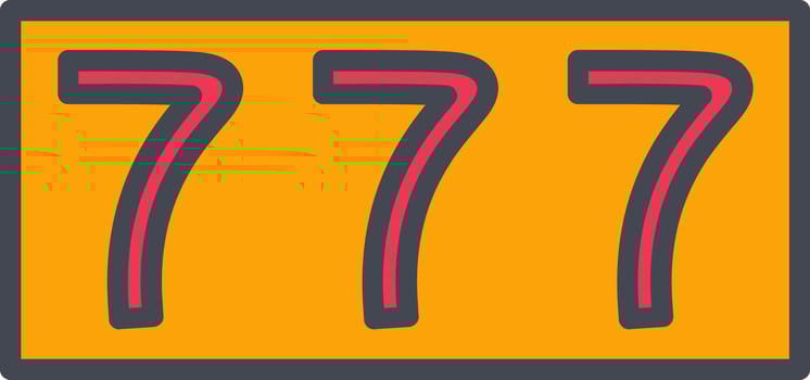 Triple Sevens Vector Icon
