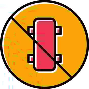 No Skating Vector Icon