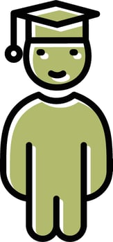 Graduate Student Vector Icon