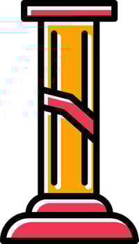 Broken Pillar Vector Icon