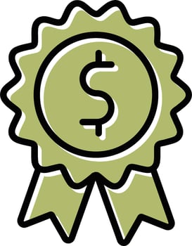 Dollar Badge Vector Icon