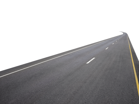 Empty streets, transparent background png