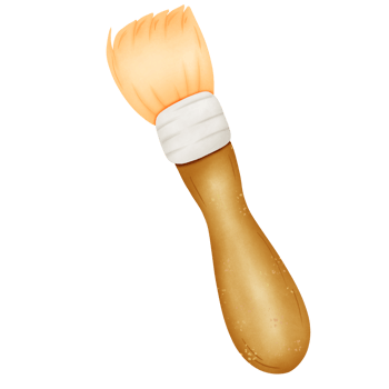 wooden handle paintbrush png