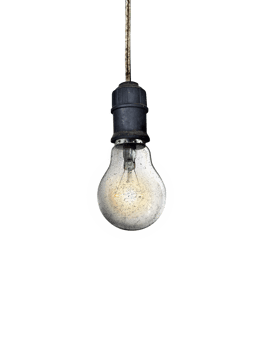 Old light bulb, transparent background png