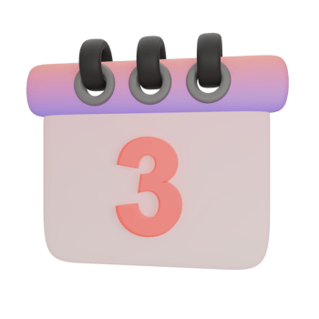 Calendar number three png