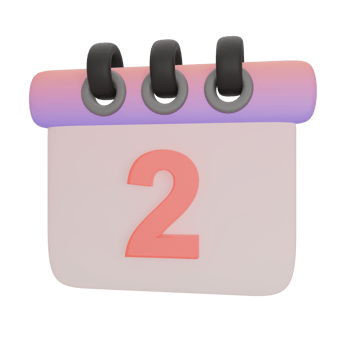 Calendar number  two png