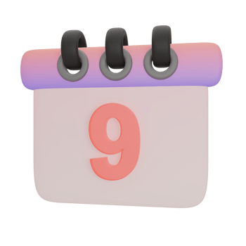 Calendar number nine png