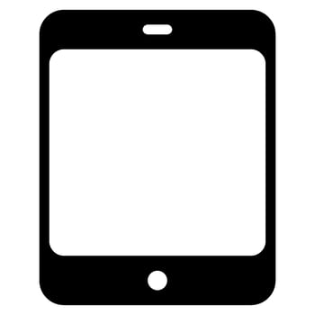 Tablet Online learning icon vector