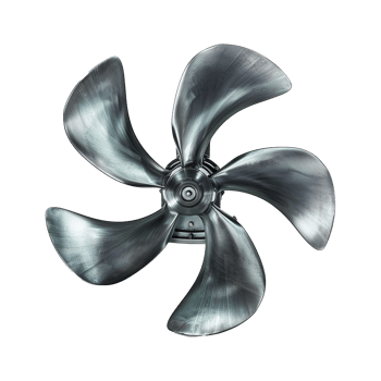 AI generated Five blade marine  propeller isolated on transparent background png