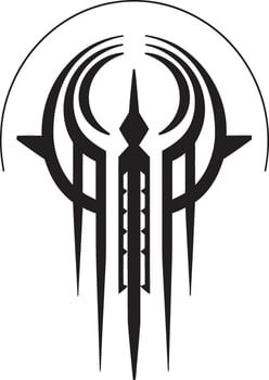 Pixelated Progress Abstract Vector Logo Design for Cybernetic Icon Binary Brilliance Sleek Cybernetic Symbol in Black Monochrome