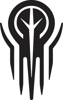 Quantum Quotient Chic Abstract Cybernetic Design in Monochrome Circuit Couture Elegant Vector Logo Featuring Cybernetic Harmony