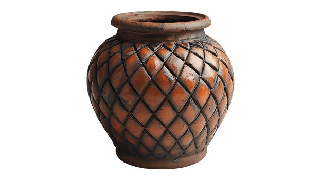 AI generated Old clay pot on a transparent background png